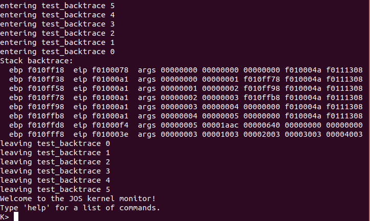 MIT6.828-Lab1-Part3-Exercise11-完善mon_backtrace的代码 - Ricky Yel Blog